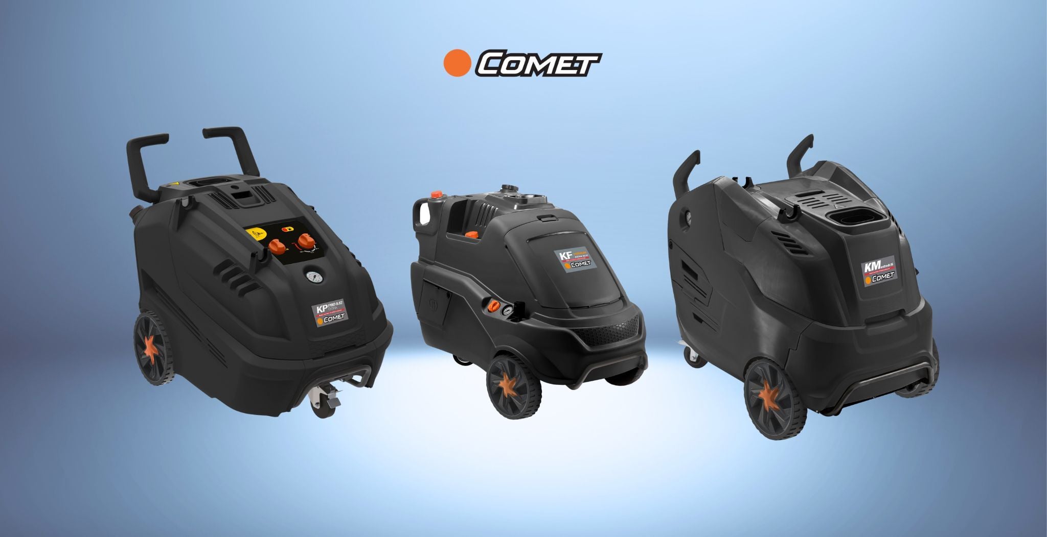 The new generation of Comet hot water pressure washers